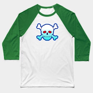 Skull Poison, green/white fade Baseball T-Shirt